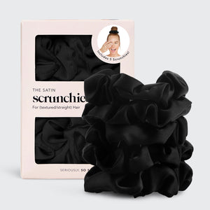 Chouchous de sommeil en satin - Noir