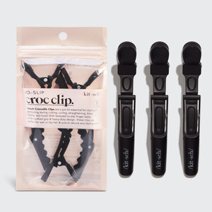 No Slip Cocodrilo Clip 3pc - Negro