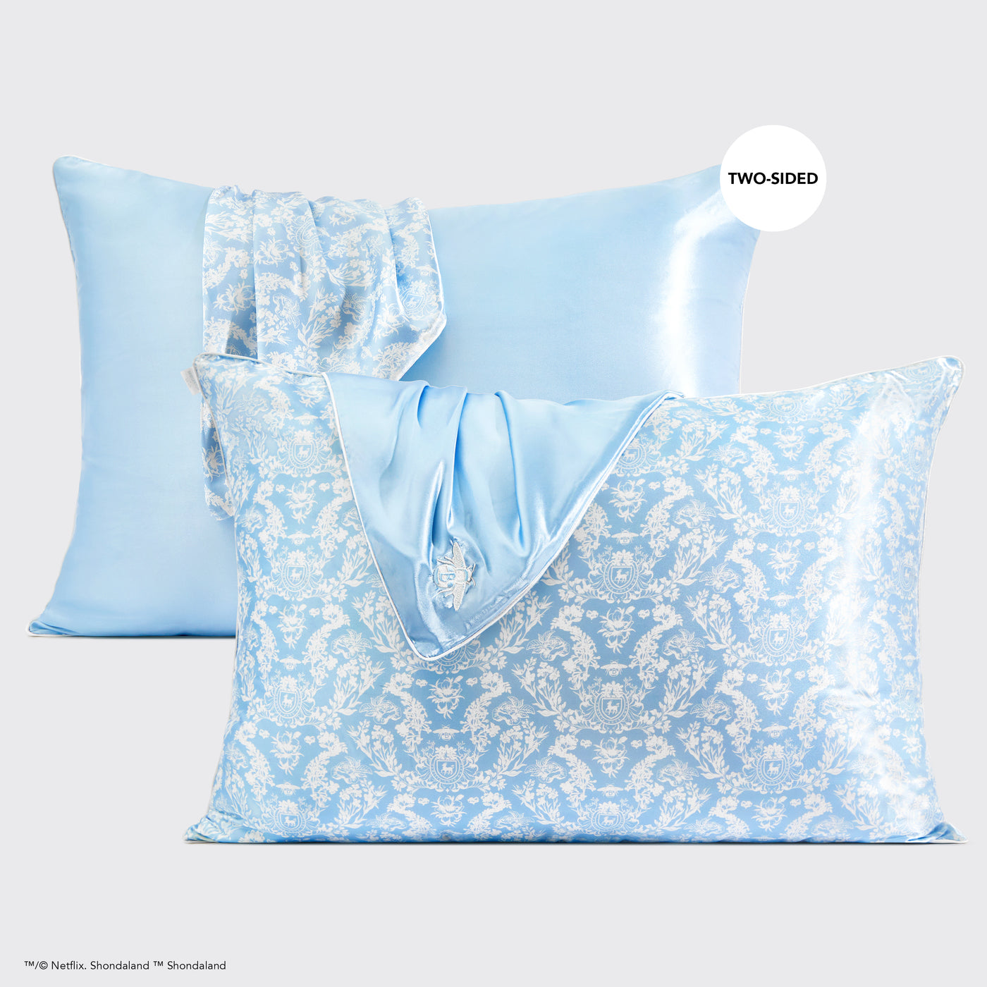 Fronha de cetim Bridgerton x Kitsch - Toile De Blue