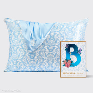 Funda de almohada de satén Bridgerton x Kitsch - Toile De Blue