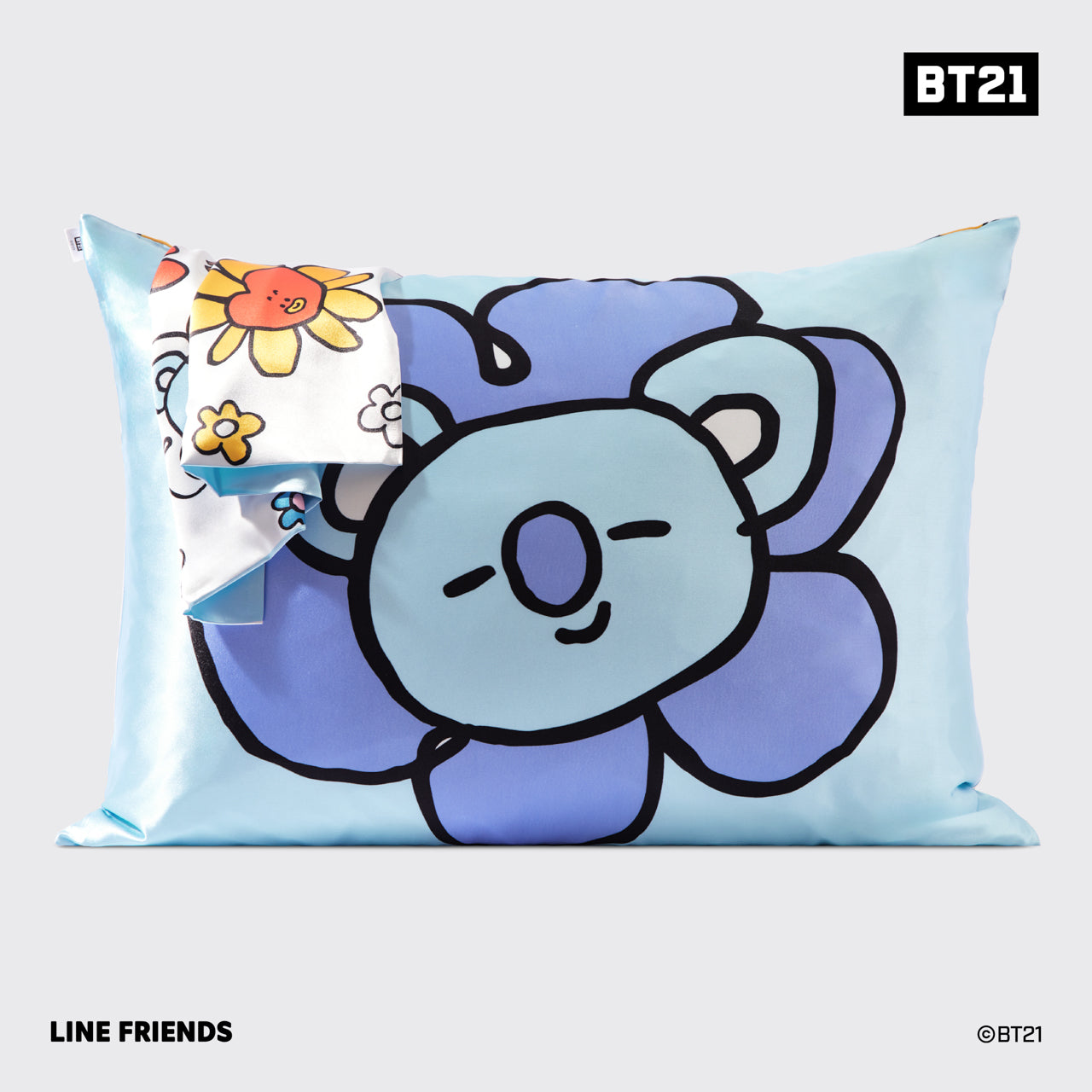 BT21 trifft Kitsch Satin-Kissenbezug - KOYA