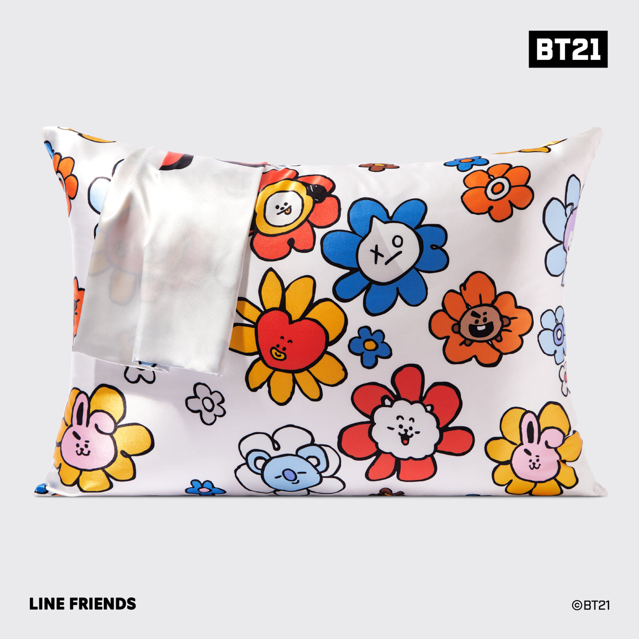 BT21 x Kitsch Σατέν μαξιλαροθήκη Standard - RJ