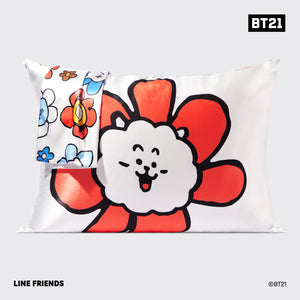 BT21 trifft Kitsch Satin-Kissenbezug - RJ