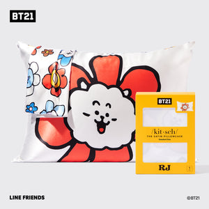 BT21 trifft Kitsch Satin-Kissenbezug - RJ