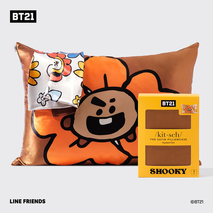 Fronha de cetim BT21 encontra Kitsch - SHOOKY