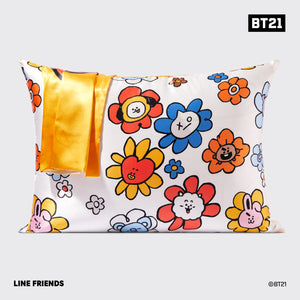 BT21 meets Kitsch Funda de almohada de satén - CHIMMY