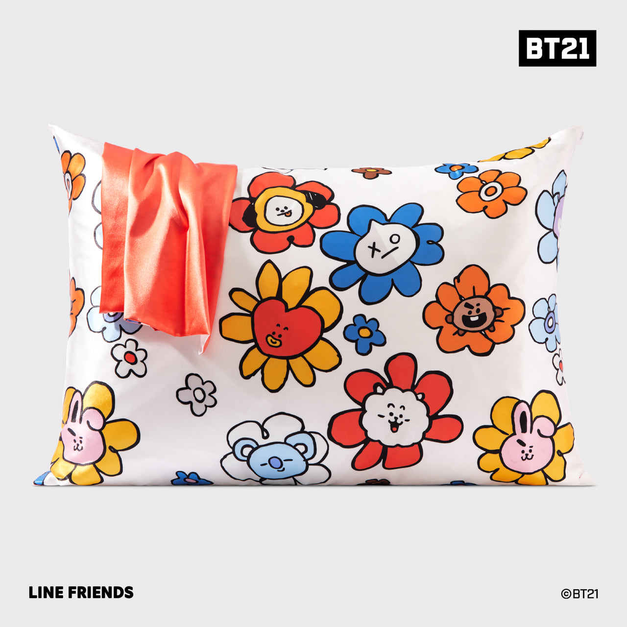 BT21 x Kitsch Σατέν μαξιλαροθήκη Standard - Tata