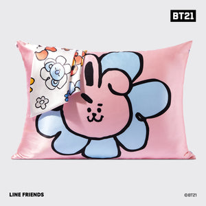 BT21 x Kitsch Σατέν μαξιλαροθήκη Standard - Cooky