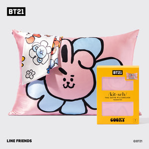 Kitsch x BT21 Taie d'oreiller en satin - COOKY