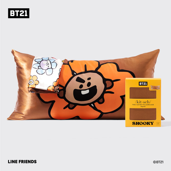 BT21 x Kitsch Σατέν μαξιλαροθήκη King - Shooky