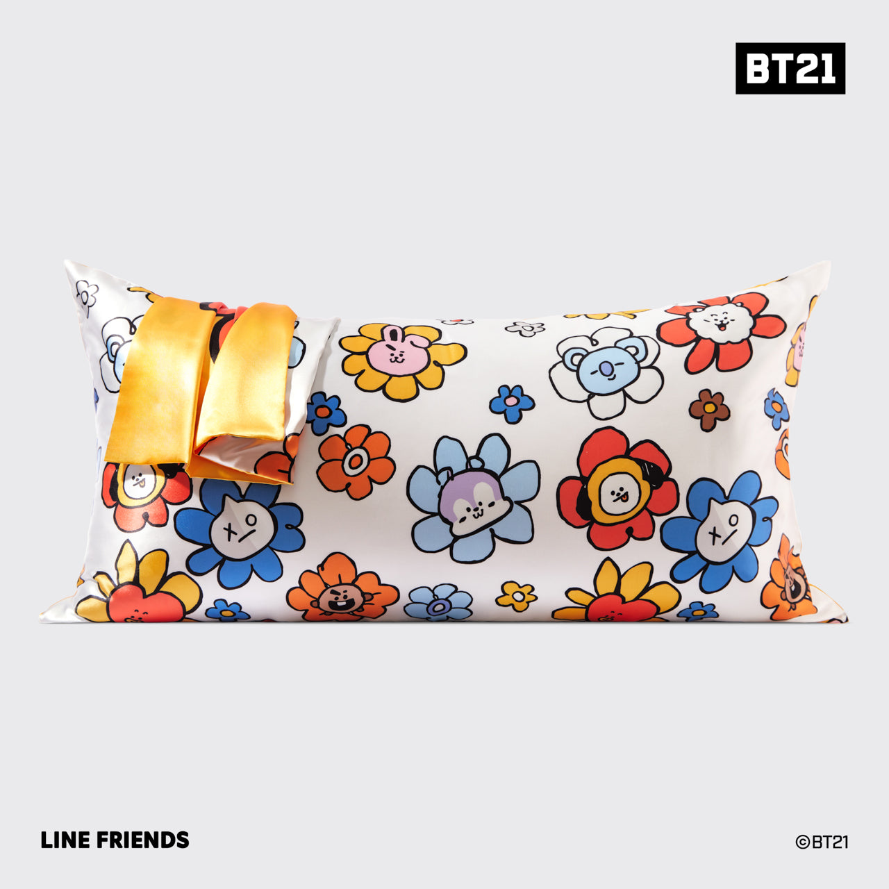 BT21 x Kitsch Σατέν μαξιλαροθήκη King - Chimmy