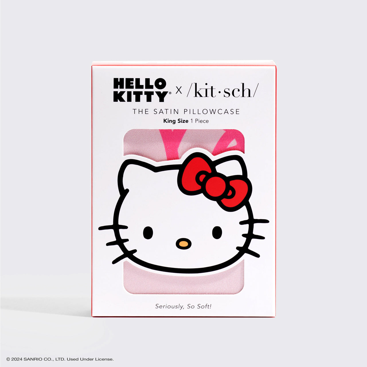 Hello Kitty x Kitsch Kopfkissenbezug König - Rosa Hello Kitty Gesichter