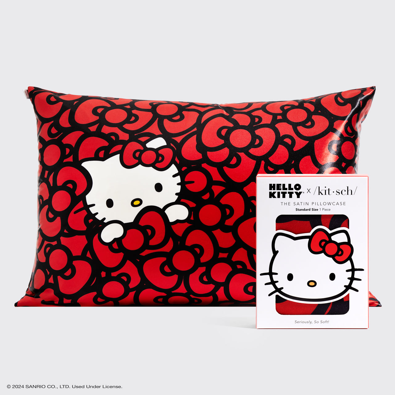 Federa in raso Kitsch x Hello Kitty - Hello Kitty si bagna in un mare di fiocchi