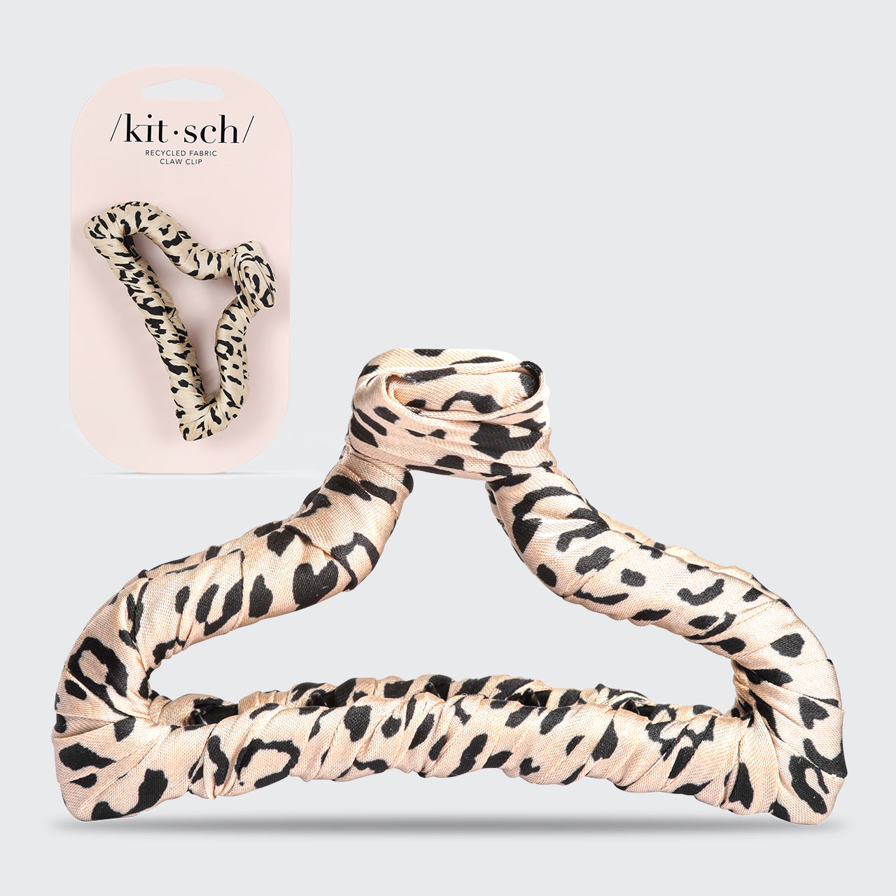 Mit Satin umwickelter Klauenclip - Leopard