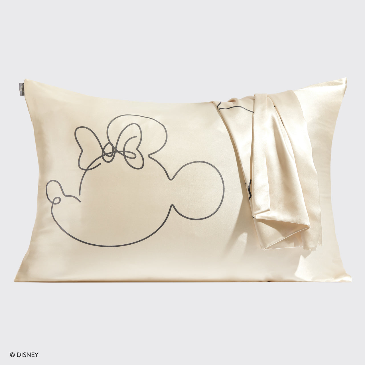 Kitsch & Mickey y Minnie Funda de almohada estándar - Crema