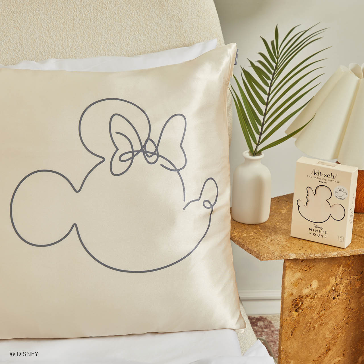 Kitsch x Mickey and Minnie Satin King Pillowcase - Mrs. Mouse