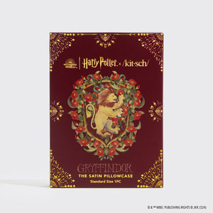 Harry Potter x Kitsch Federa di raso Standard - Grifondoro