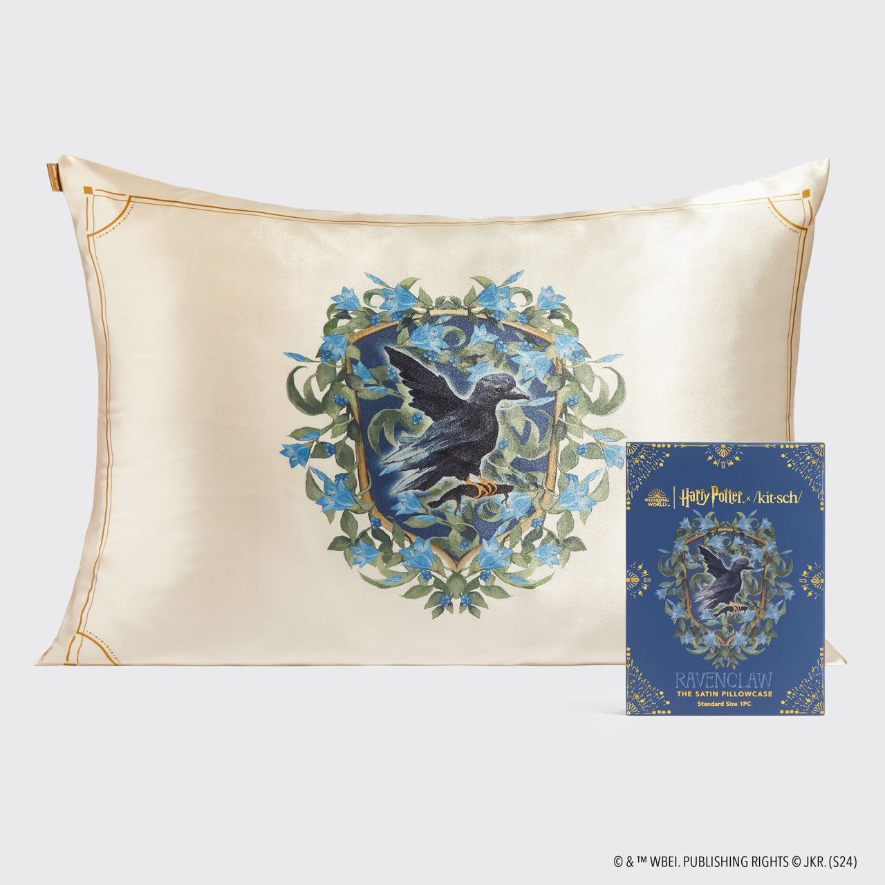 Fronha de Almofada Harry Potter x Kitsch Satin Standard - Ravenclaw