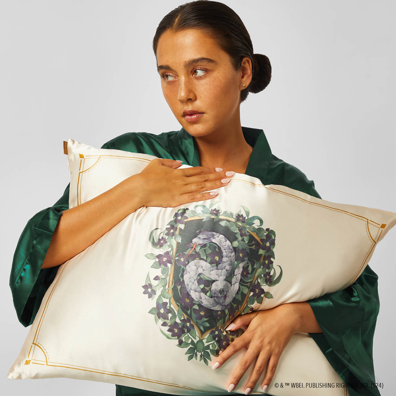 Harry Potter x Kitsch Satin Pillowcase King - Slytherin