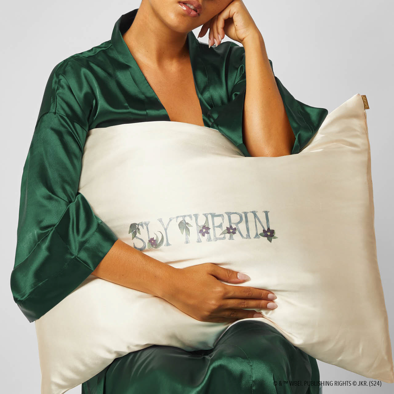 Harry Potter x Kitsch Satin Pillowcase King - Slytherin