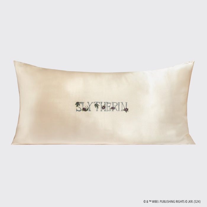 Harry Potter x Kitsch Funda de Almohada de Satén Rey - Slytherin