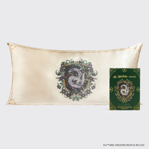 Harry Potter x Kitsch Funda de Almohada de Satén Rey - Slytherin