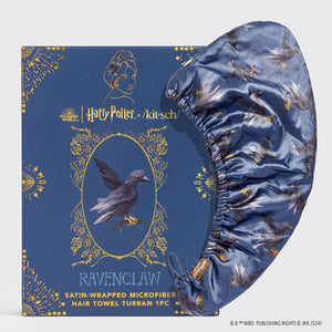 Toalha de cabelo enrolada em cetim Harry Potter x Kitsch - Ravenclaw