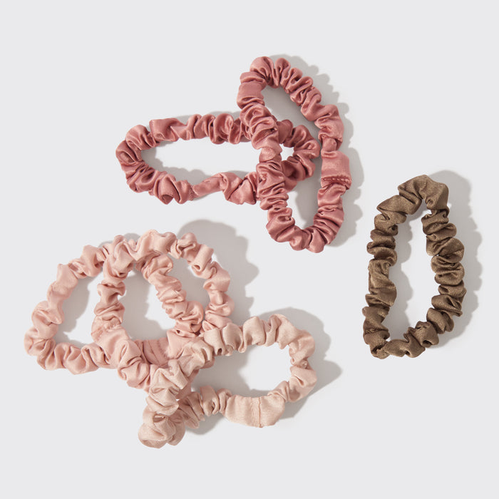 Set de 6 Scrunchies ultra pequeños edición Navideña - Terracota