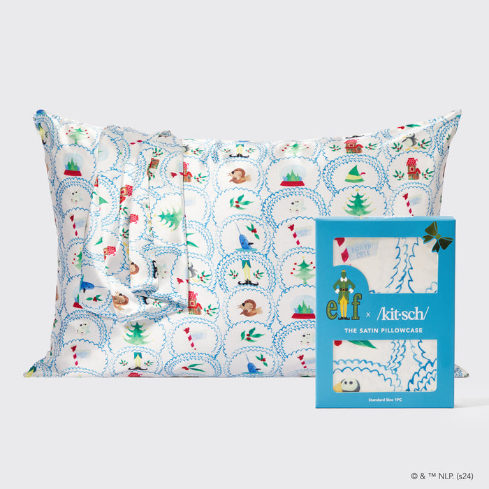 Elfo x Kitsch Funda de almohada de satén Estándar - Polo Norte