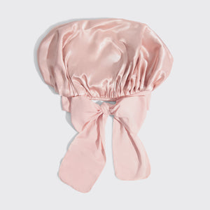 Adjustable Oversized Satin Bonnet- Blush