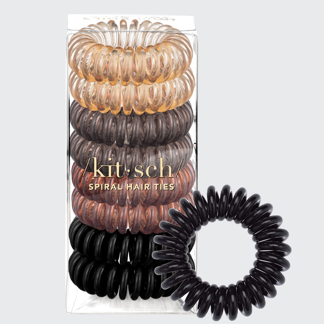 8 Pack Hair Coils - Brunette